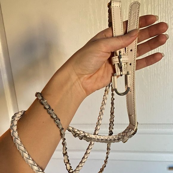 Skinny Leather Chain Belt - Picture 1 of 2